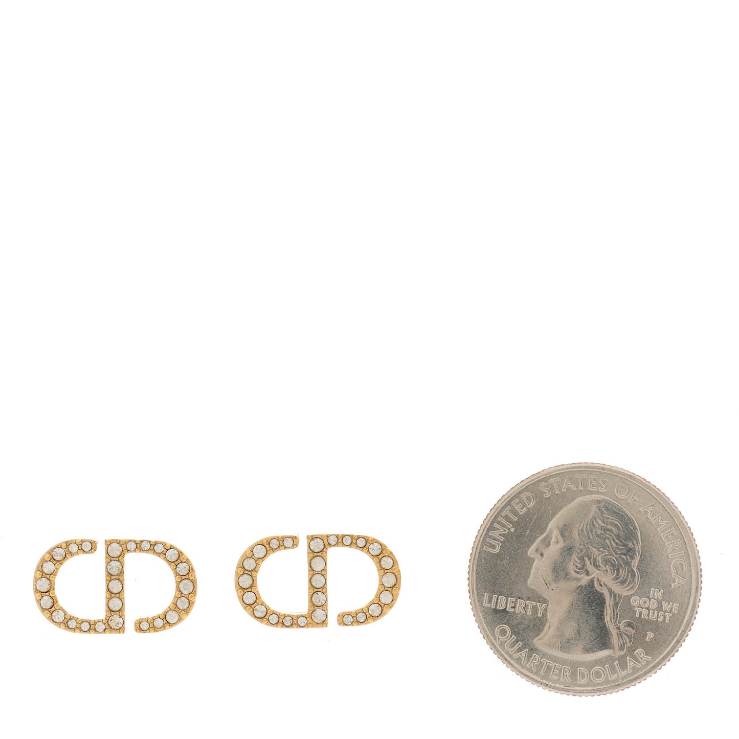 Crystal Clair D Lune Earrings Gold