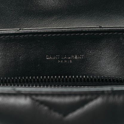 Saint Laurent Calfskin Y Quilted Monogram Small Loulou Chain Satchel Black 8 of 12
