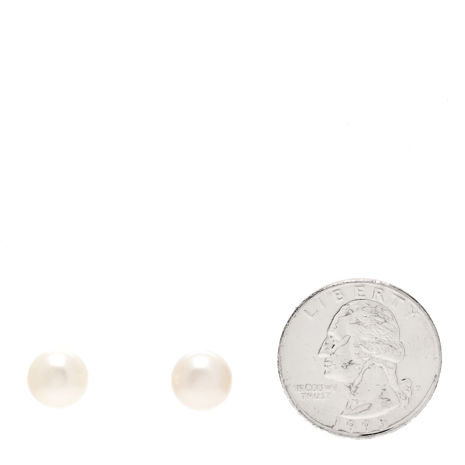 Tiffany Sterling Silver Freshwater Pearl 8-9mm Ziegfeld Earrings 2 of 5