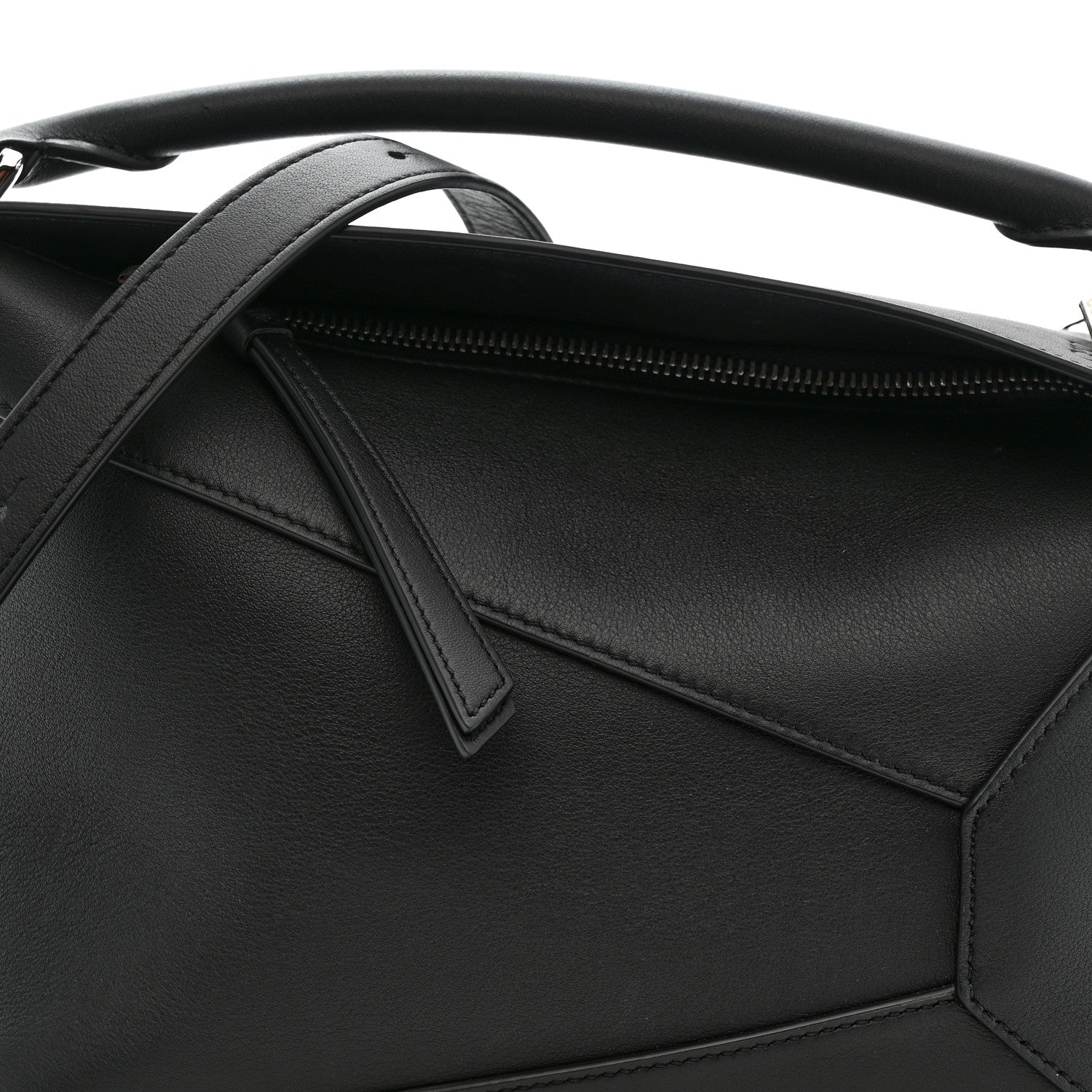 Loewe Calfskin Small Puzzle Edge Bag Black 8 of 12