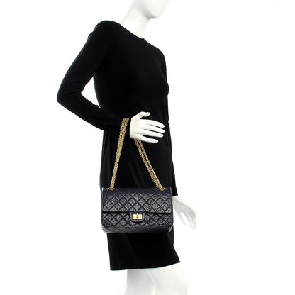 Chanel Aged Calfskin Quilted 2.55 Reissue 225 Flap Navy 2 of 8