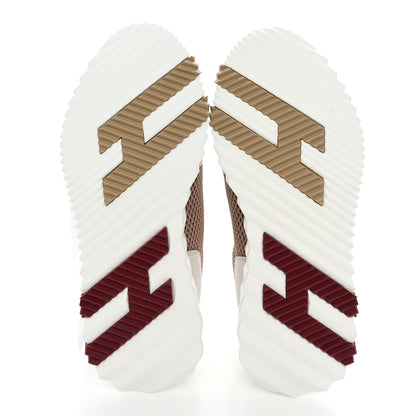 Hermes Air Mesh Suede Goatskin Bouncing Sneakers 35 Beige Argile White 5 of 9