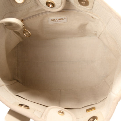 Chanel Mixed Fibers Small Deauville Tote Beige 6 of 12