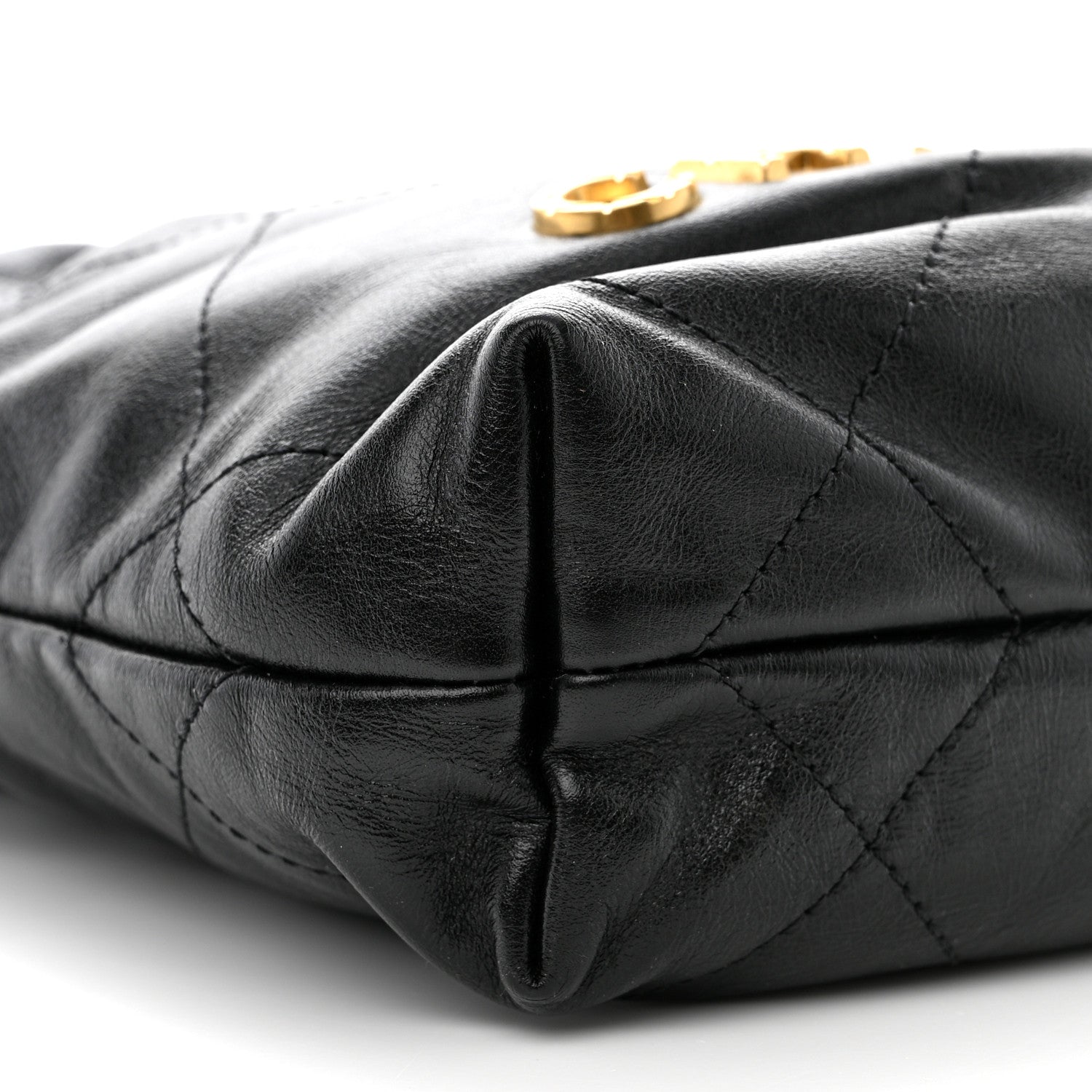 Chanel Shiny Crumpled Calfskin Quilted Pearl Mini Chanel 22 Black 9 of 10