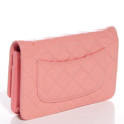 Chanel Patent Quilted Wallet On Chain WOC Pink 3 of 8