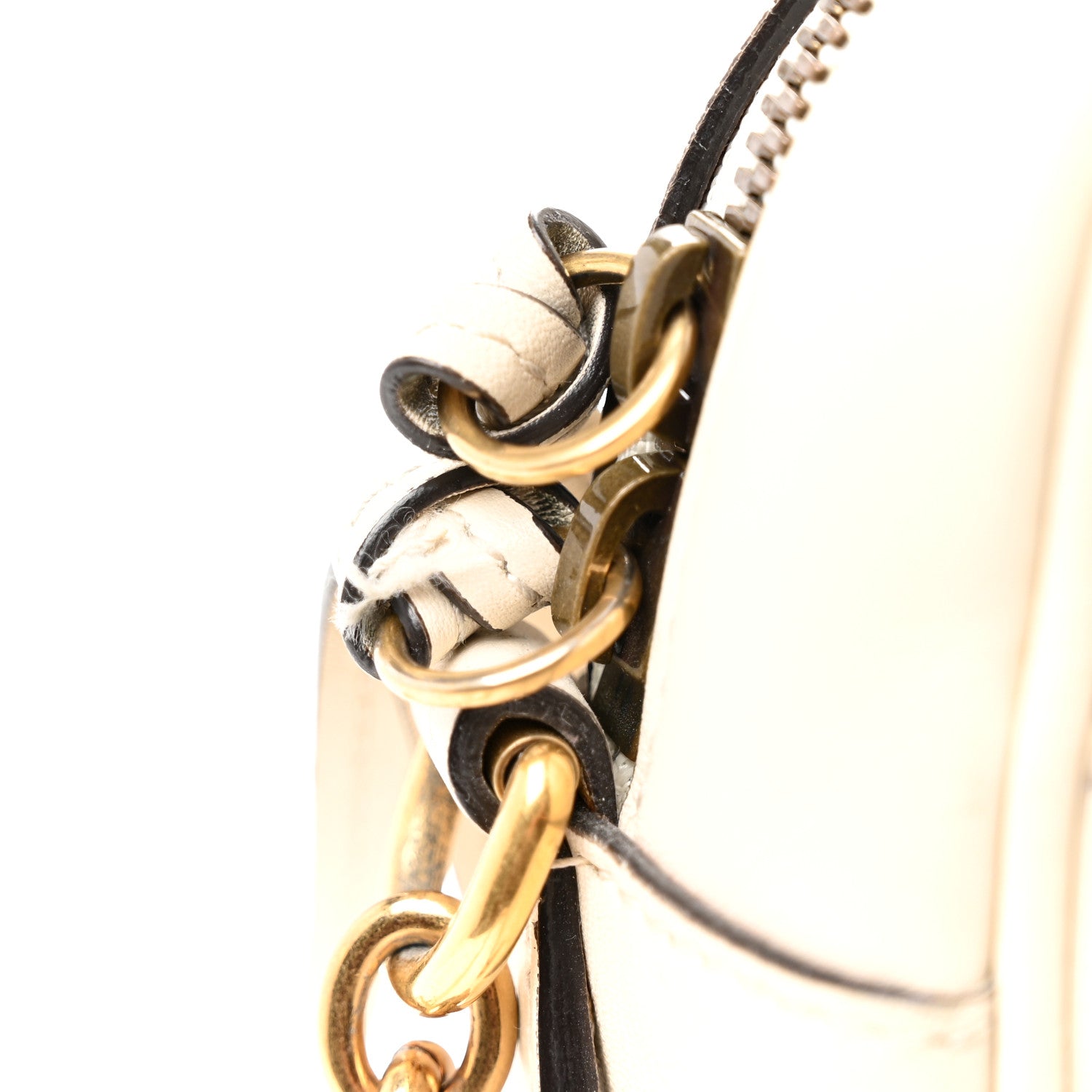Gucci Calfskin Matelasse Medium GG Marmont Chain Shoulder Bag Mystic White 12 of 12