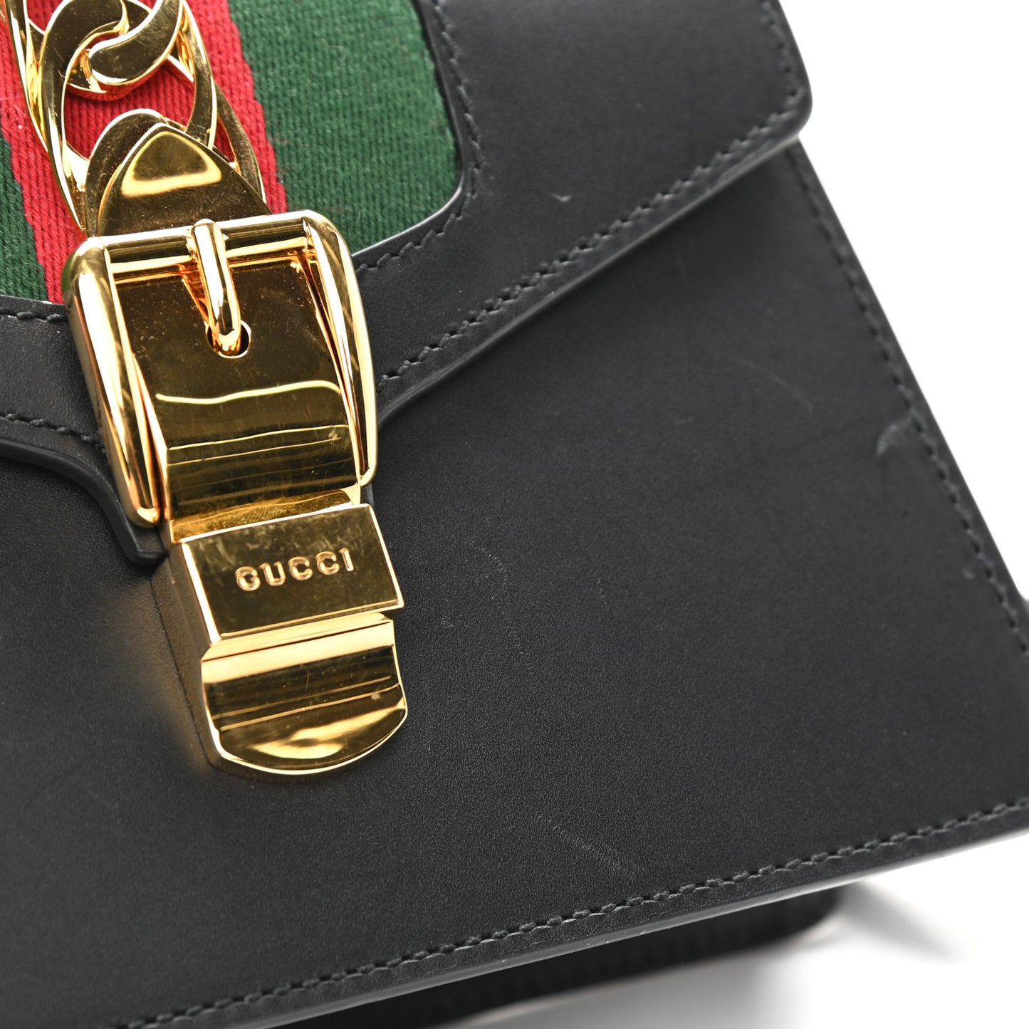 Calfskin Mini Sylvie Top Handle Bag Black