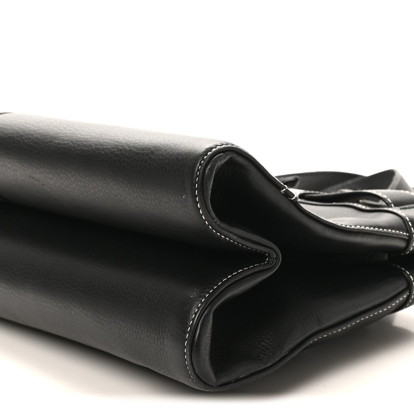 Calfskin Belted Pants Shoulder Bag Black