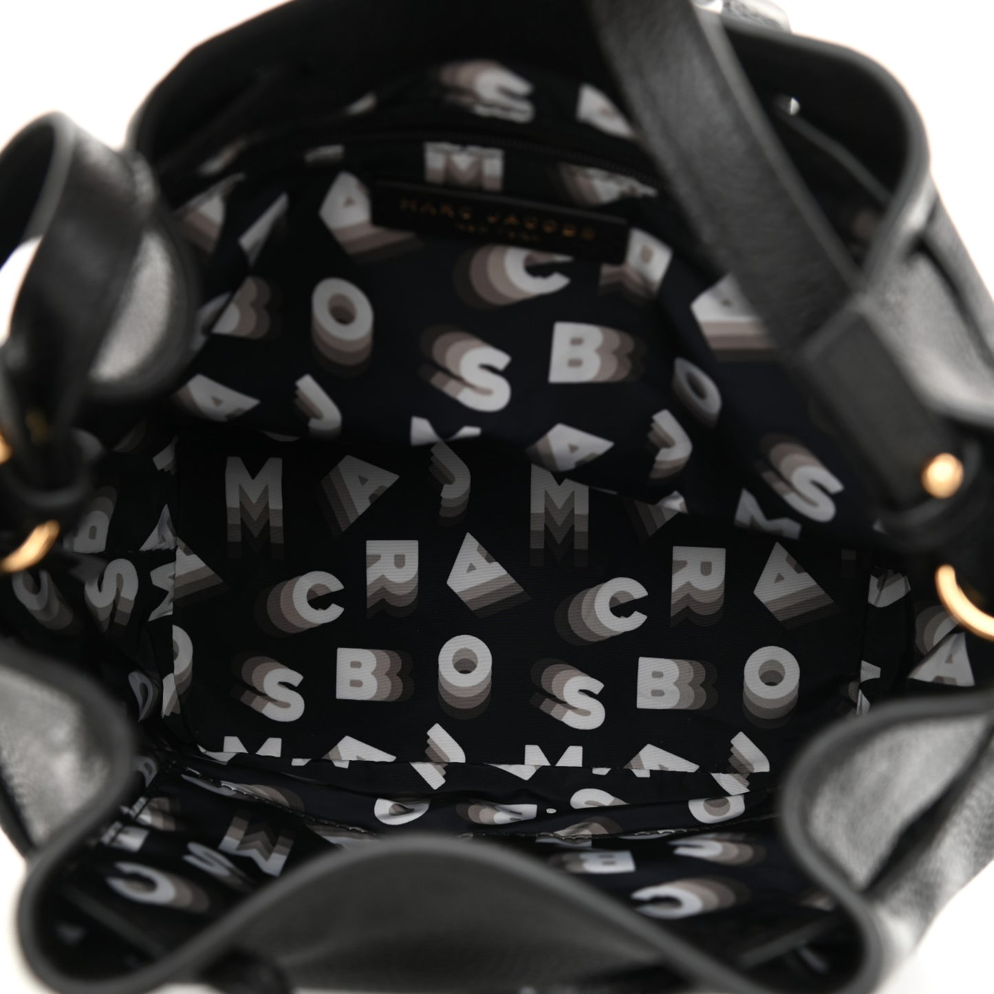 Grained Calfskin Lock That Bucket Bag Black