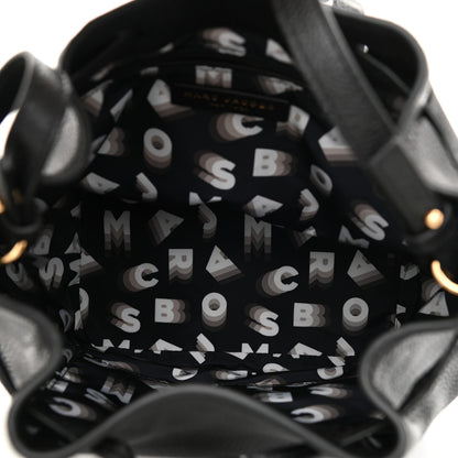 Marc Jacobs Grained Calfskin Lock That Bucket Bag Black 5 of 8