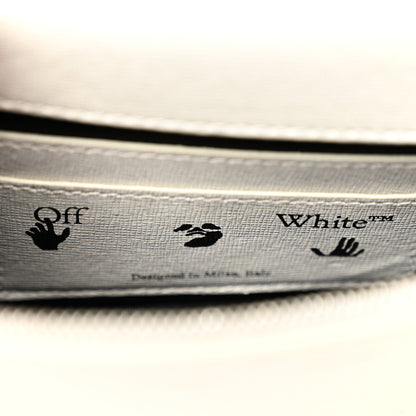 Off-White Saffiano Striped Mini Diag Binder Clip Bag White 6 of 12