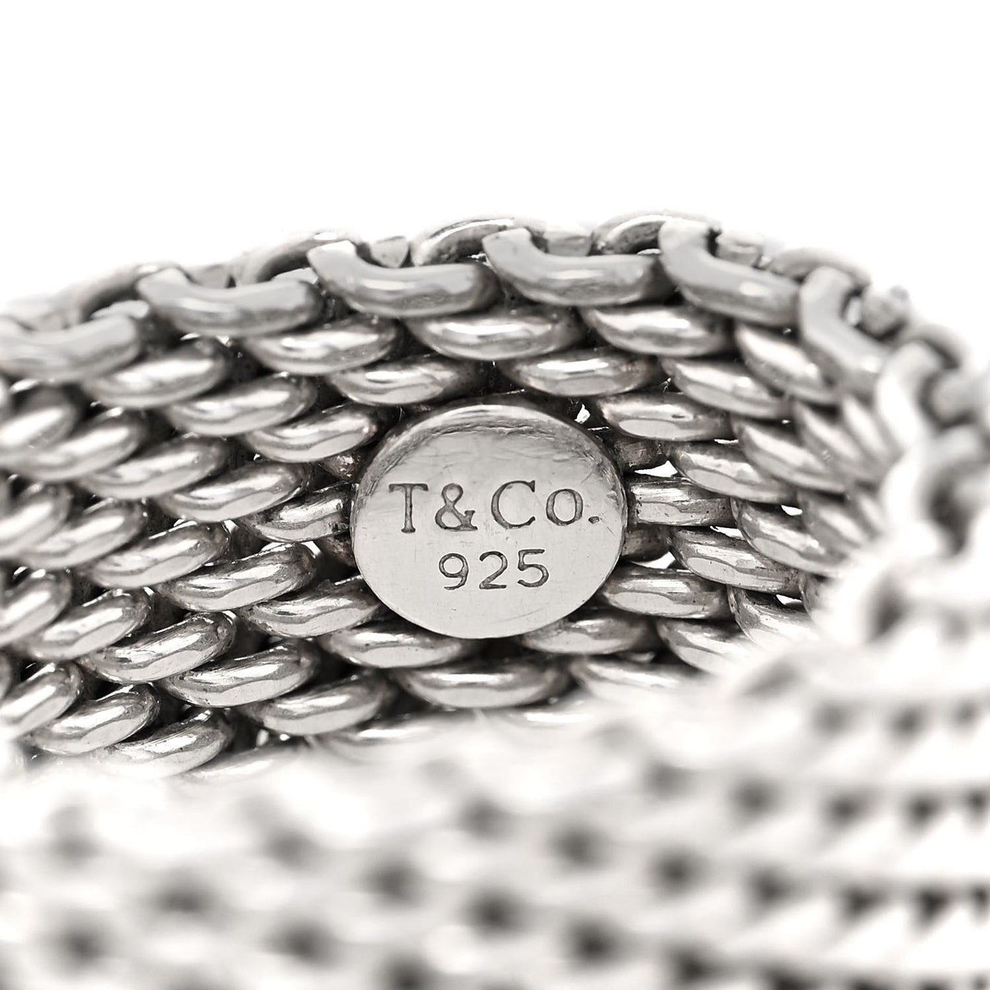 Sterling Silver Somerset Mesh Ring 52 6