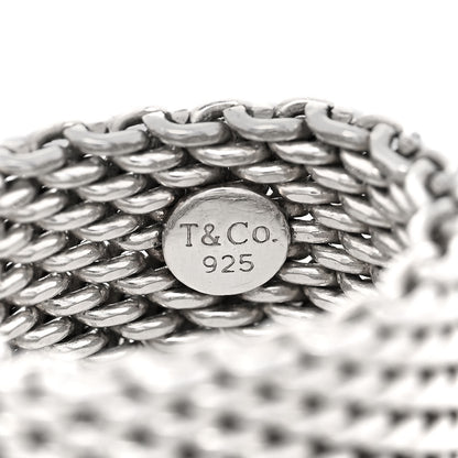 Tiffany Sterling Silver Somerset Mesh Ring 52 6 4 of 5