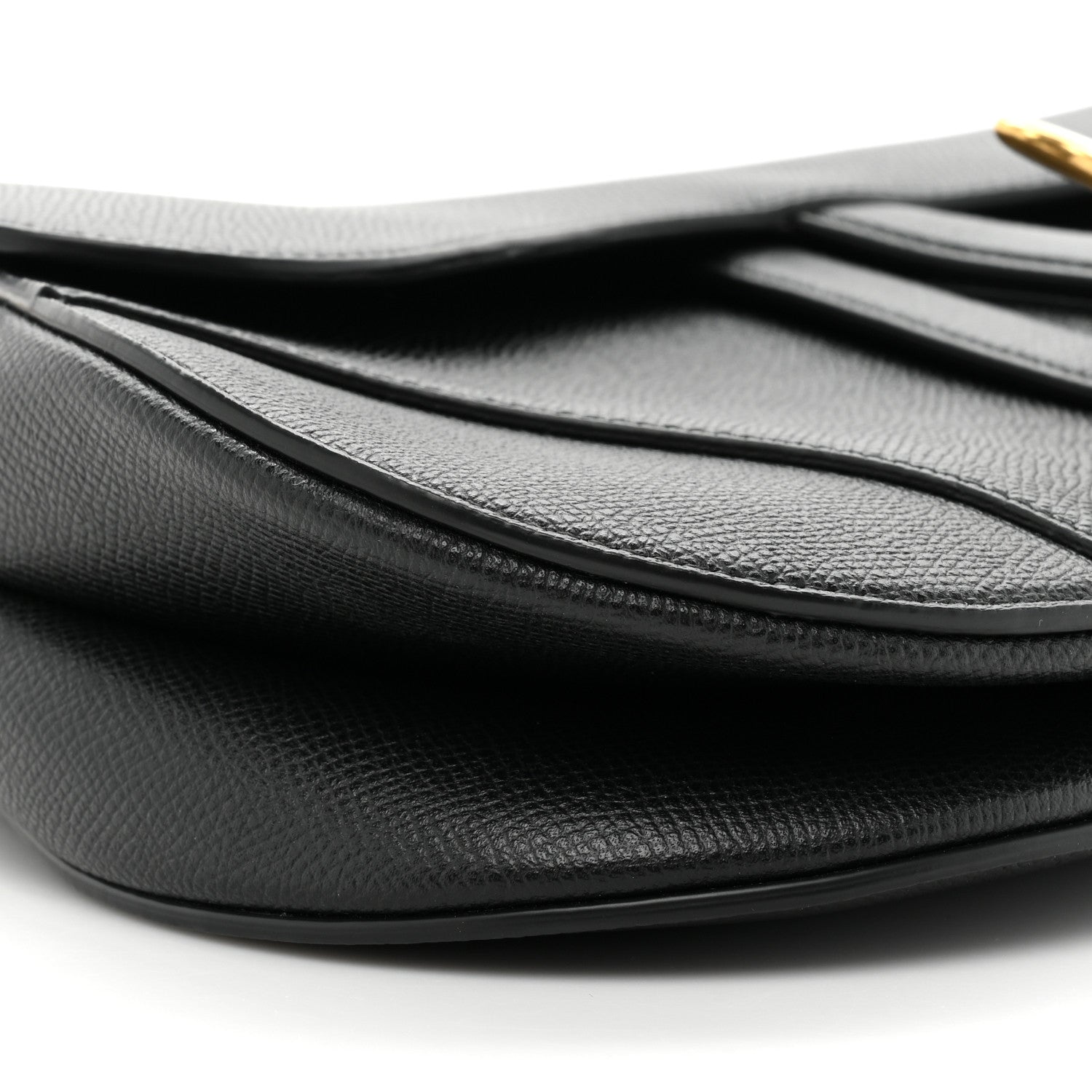 Christian Dior Grained Calfskin Saddle Bag Black 9 of 9