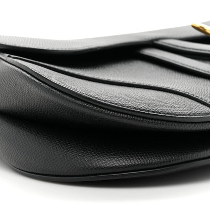 Christian Dior Grained Calfskin Saddle Bag Black 9 of 9