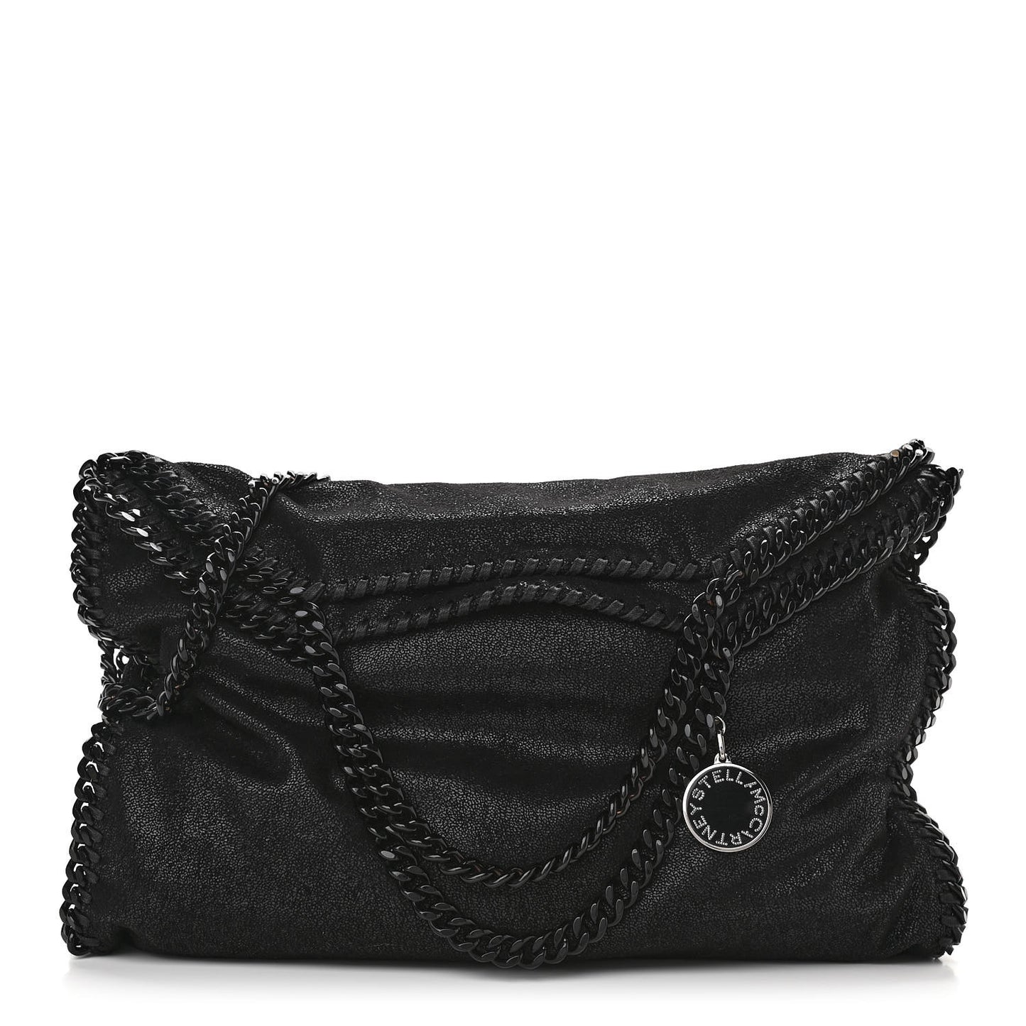 Shaggy Deer Falabella Fold Over Tote Black
