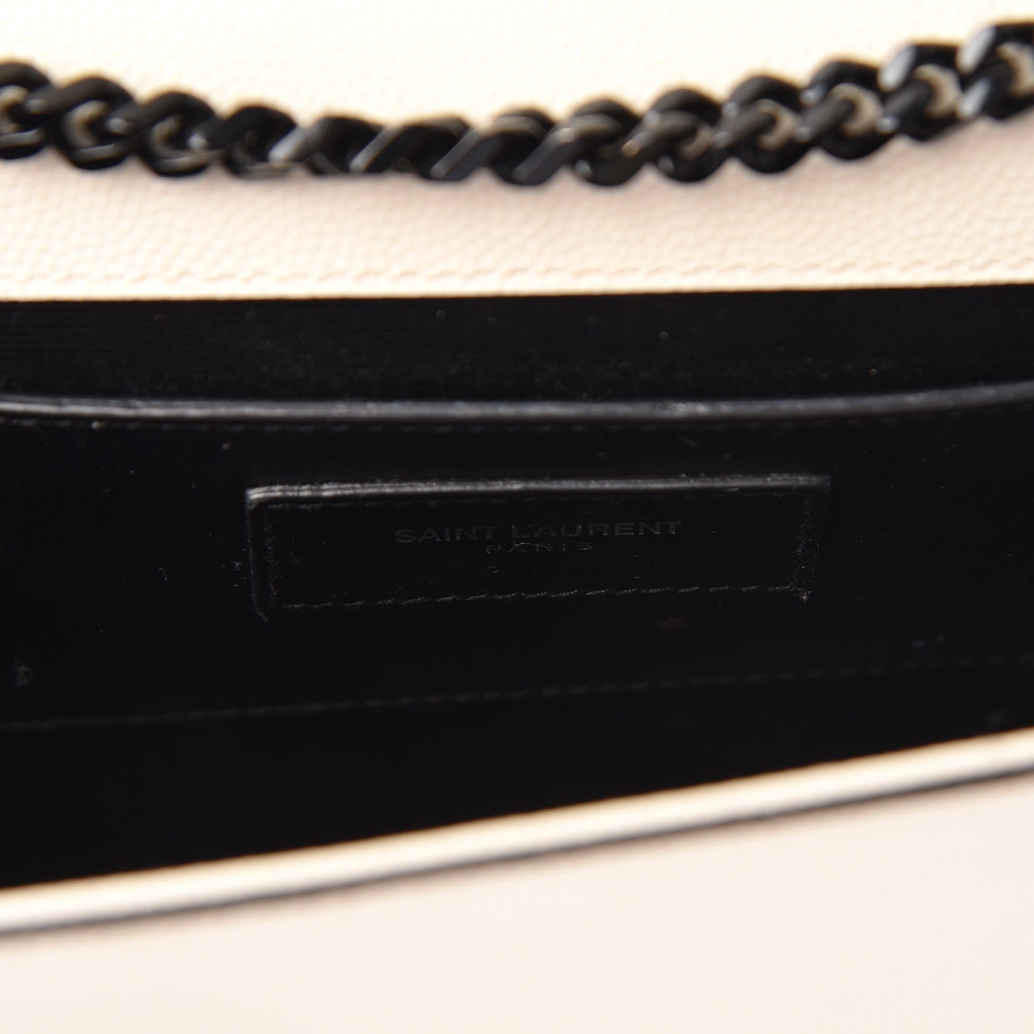 Saint Laurent Grain De Poudre Medium Classic Monogram Kate Satchel Porcellana Black 7 of 12