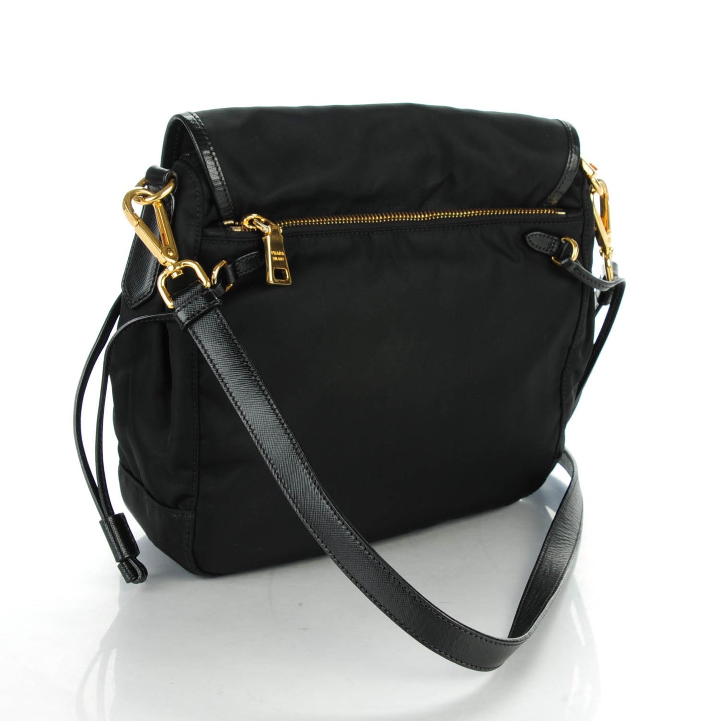 Tessuto Nylon Saffiano Messenger Nero Black