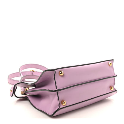 Fendi Vitello Seta Shiny Nappa Plexiglass Small Peekaboo I SEE U Satchel Violetta 4 of 10