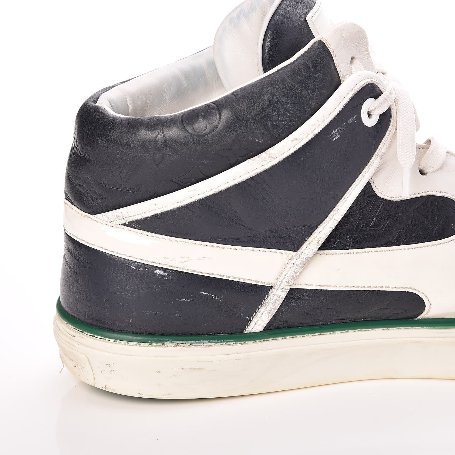 Louis Vuitton Mens Empreinte Patent Tower High Top Sneakers 10 Navy White 6 of 11