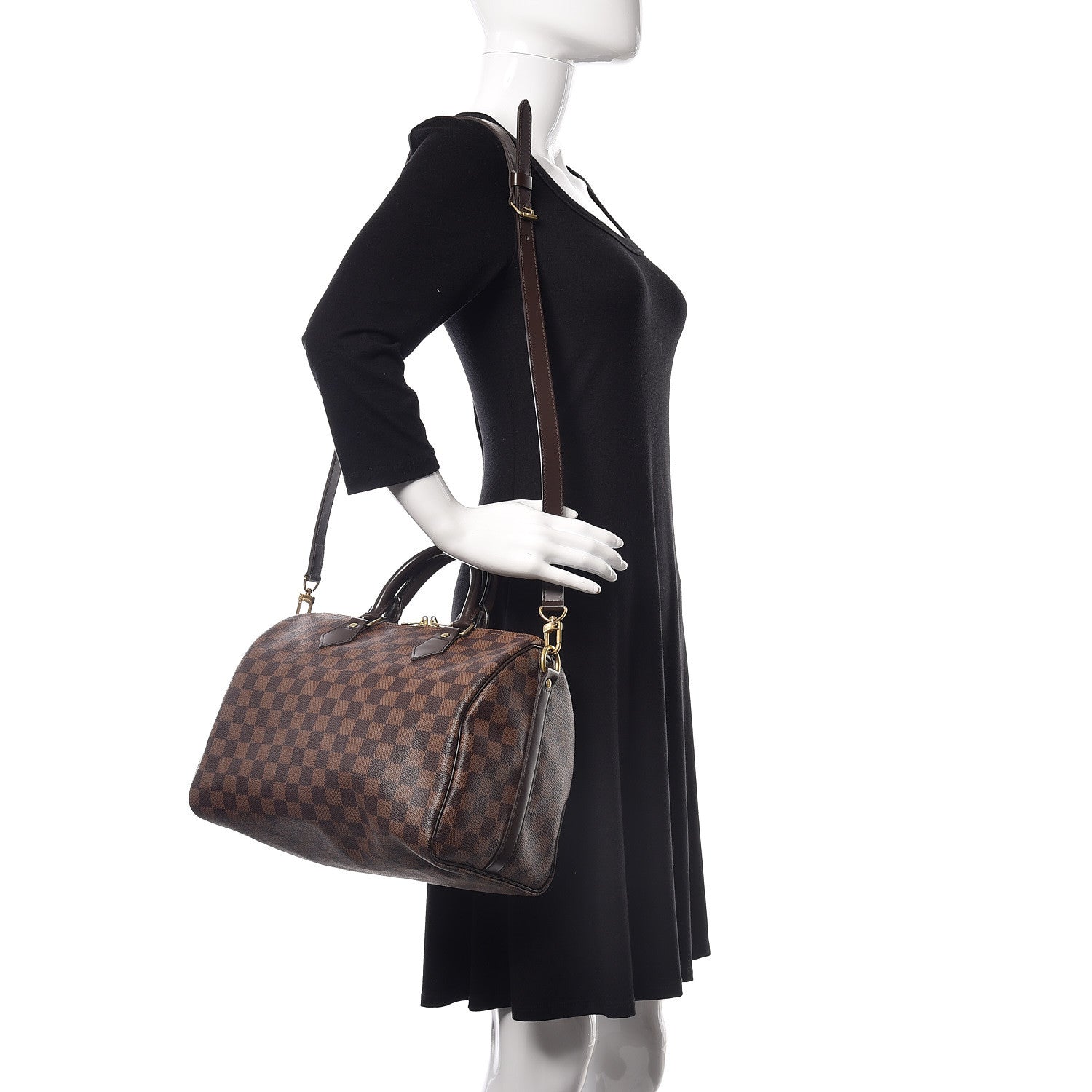 Louis Vuitton Damier Ebene Speedy Bandouliere 30 2 of 9