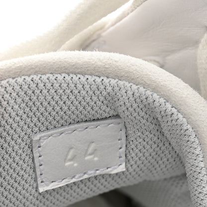 Hermes Air Mesh Suede Goatskin Bouncing Sneakers 44 White Black 7 of 8