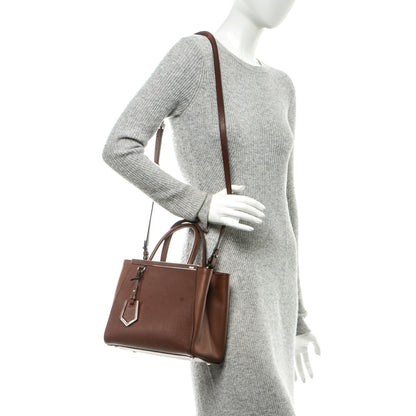Fendi Vitello Elite Petite 2Jours Tote Walnut 2 of 6