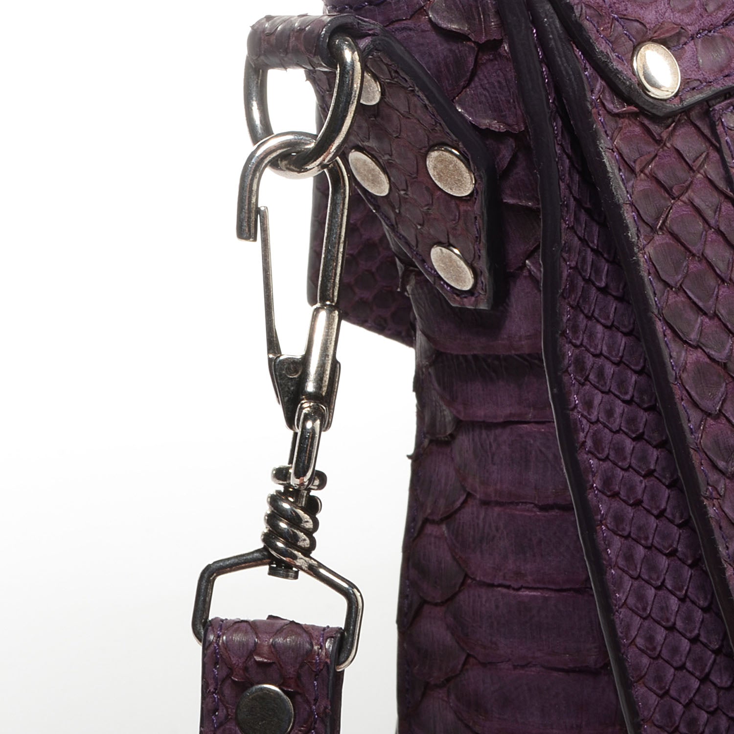 Proenza Schouler Python Medium PS1 Satchel Purple 6 of 15