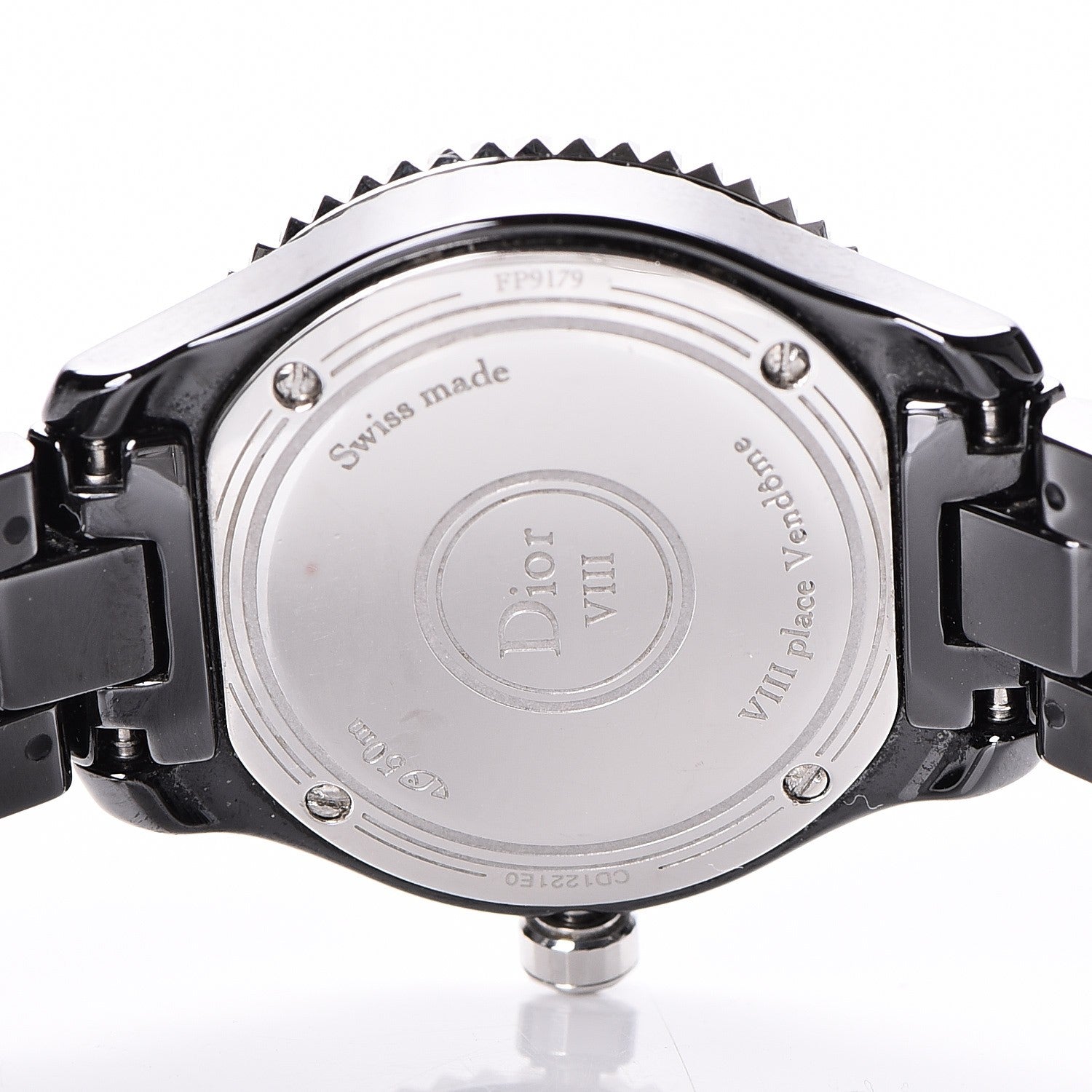Christian Dior Stainless Steel Ceramic Diamond 28mm Dior VIII Quartz Watch Black 6 of 6