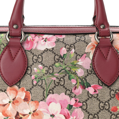 Gucci GG Supreme Monogram Blooms Small Boston Beige Multicolor Dry Rose 8 of 10