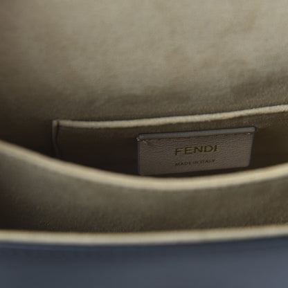 Fendi X FILA Vitello Liberty Mania Bi-Color FF 1974 Embossed Small Kan I Shoulder Bag Black Confetto Multicolor 11 of 11