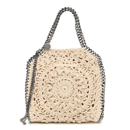 Stella McCartney Cotton Crochet Falabella Ajouree Tote Bag White 1 of 11