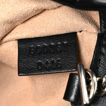 Gucci Calfskin Matelasse Monochrome GG Marmont Chain Belt Bag Black 7 of 10