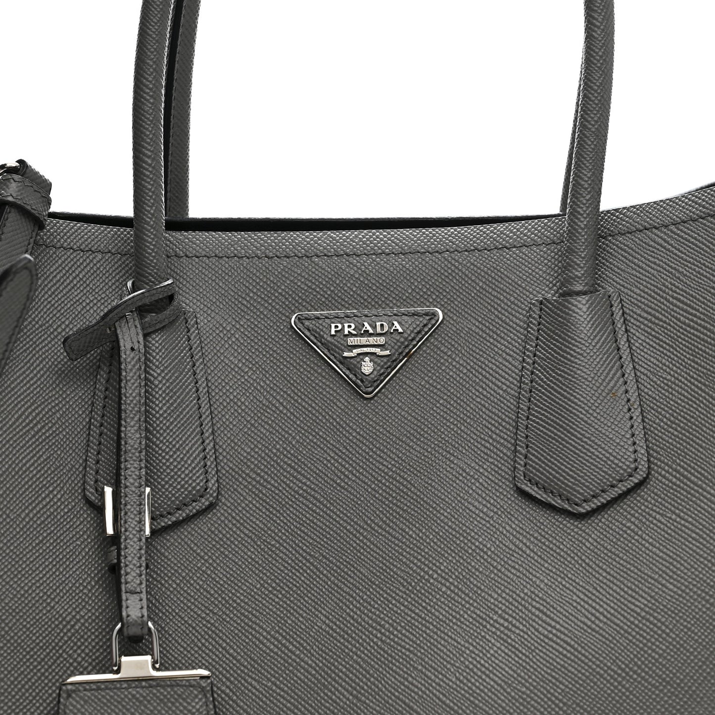 Saffiano Cuir Large Double Bag Marmo