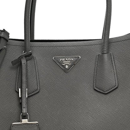 Prada Saffiano Cuir Large Double Bag Marmo 7 of 10