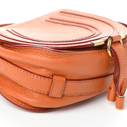 Chloe Calfskin Mini Marcie Round Crossbody Bag Orange 8 of 9
