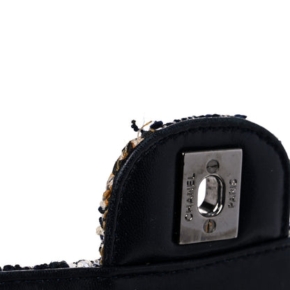 Chanel Tweed Quilted Flap Navy White 16 of 27