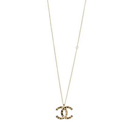 Chanel Metal CC Paris Button Necklace Gold 1 of 4