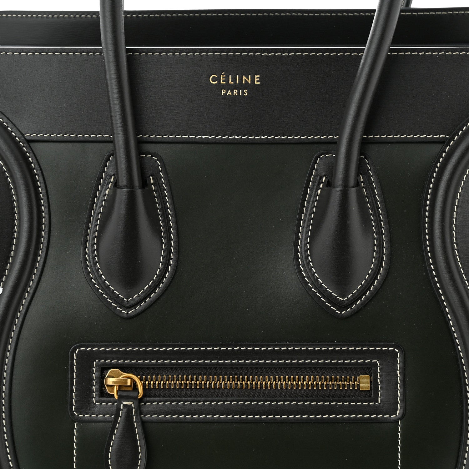 Celine Smooth Calfskin Tri-Color Micro Luggage Light Emerald 7 of 9