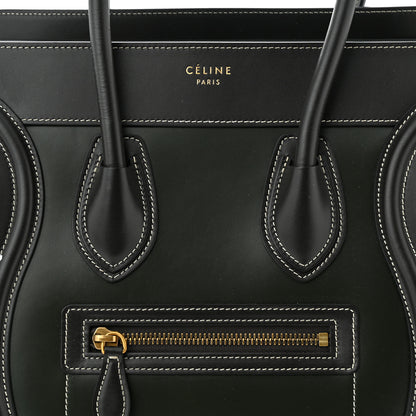 Celine Smooth Calfskin Tri-Color Micro Luggage Light Emerald 7 of 9