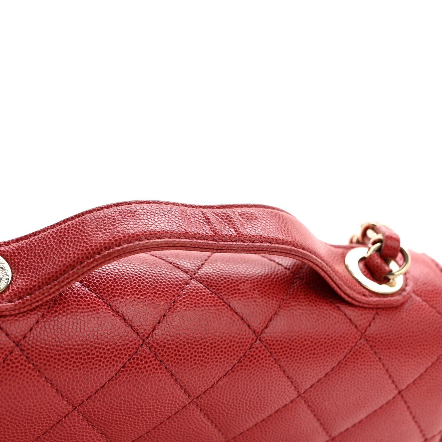 Caviar Quilted Medium Business Affinity Flap Red
