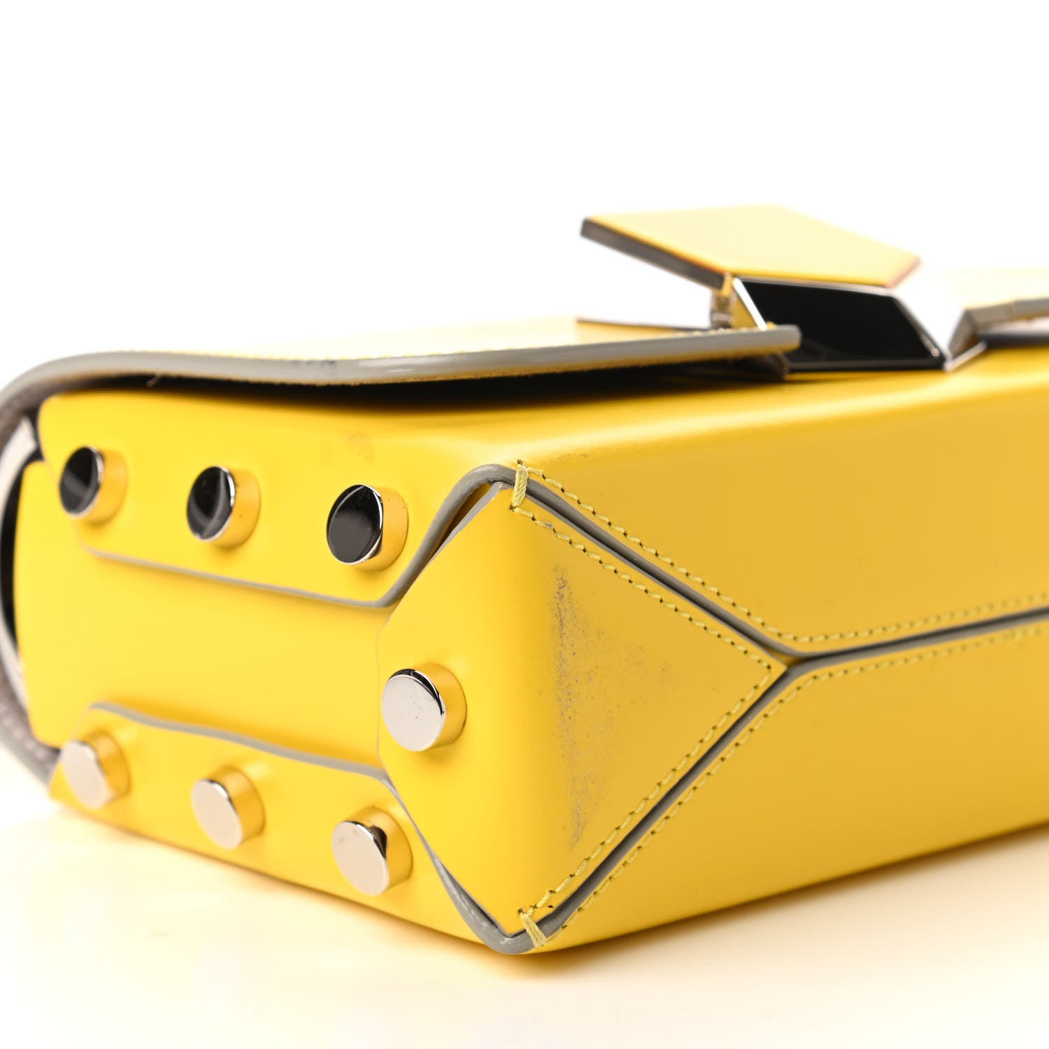 Jimmy Choo Spazzolato Lockett Petite Shoulder Bag Yellow 6 of 11