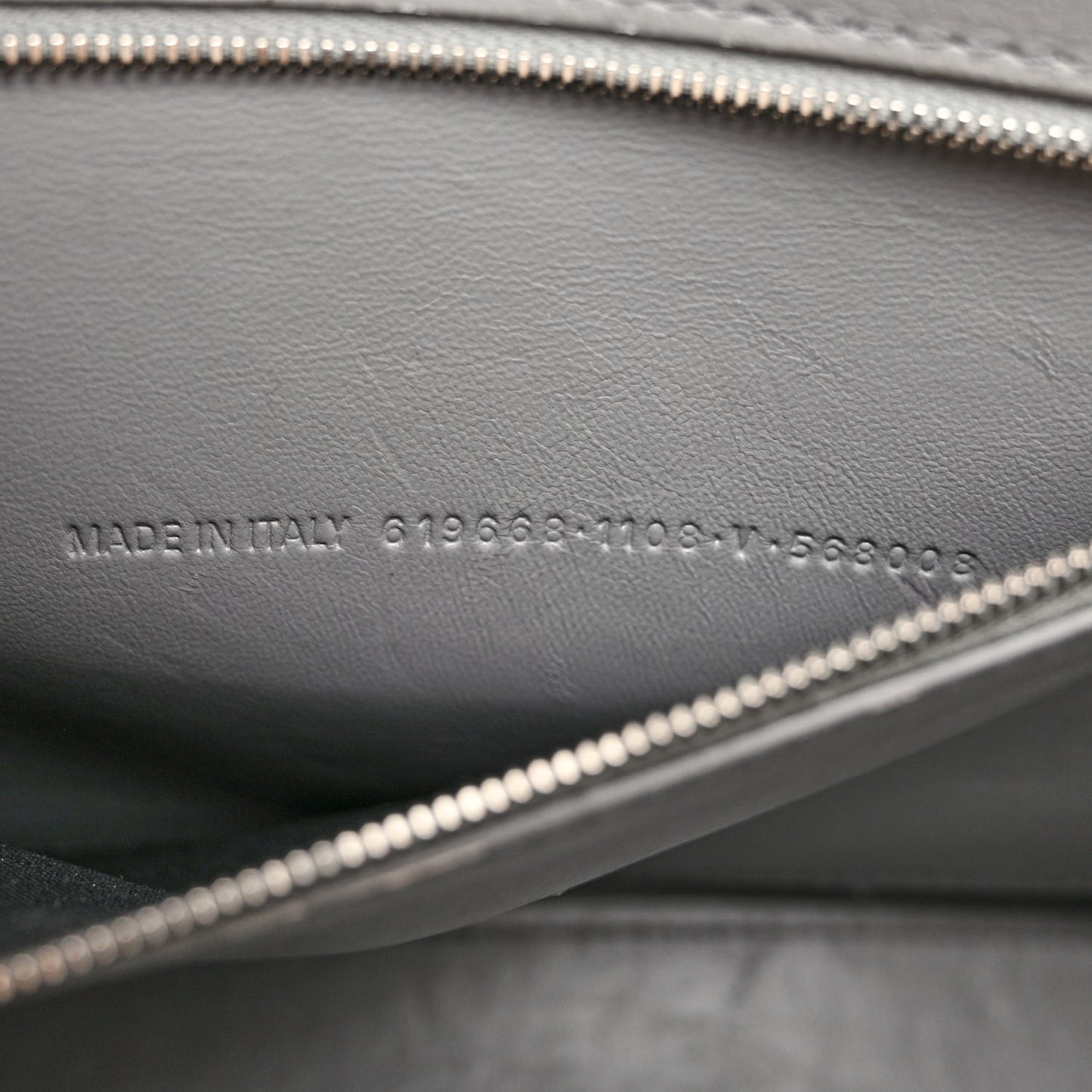 Shiny Calfskin Crocodile Embossed Medium Hourglass Top Handle Bag Balenciaga Grey