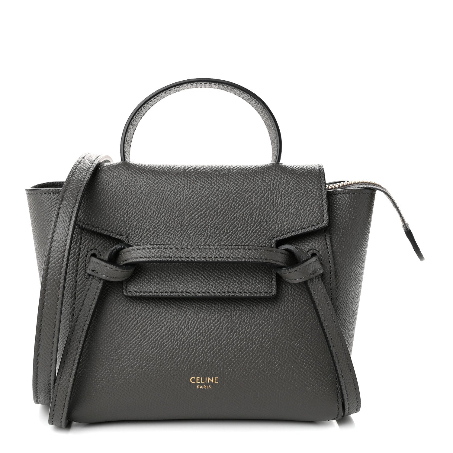 Celine Grained Calfskin Nano Belt Bag Grey 1 of 9