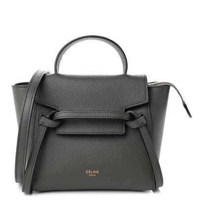 Celine Grained Calfskin Nano Belt Bag Grey 1 of 9