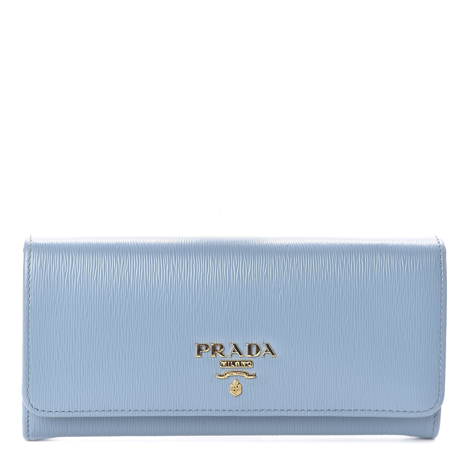 Prada Vitello Move Continental Flap Wallet Astrale Blue 1 of 7