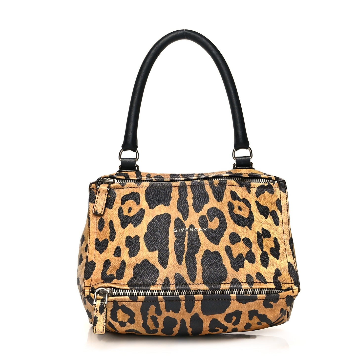 Calfskin Leopard Print Small Pandora Multicolor