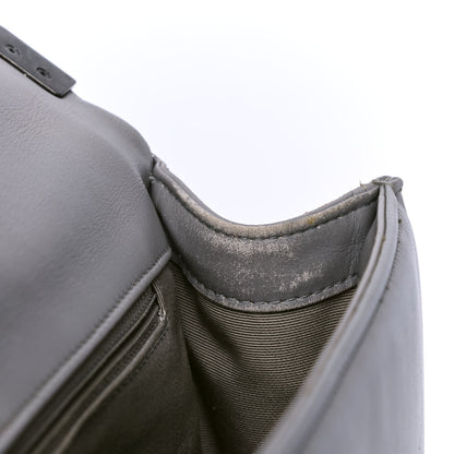 Chanel Calfskin Ombre Quilted Large Boy Flap Grey Beige 6 of 8