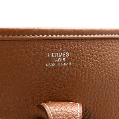 Hermes Taurillon Clemence Evelyne III PM Gold 6 of 10