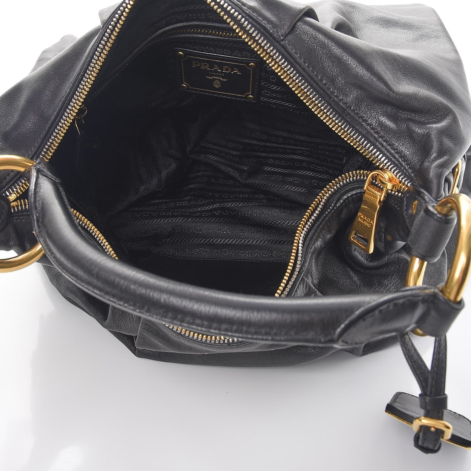 Prada Soft Calf Hobo Nero Black 5 of 10